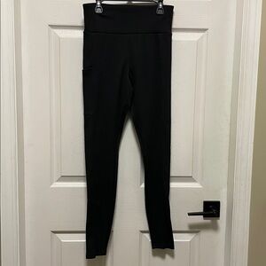 H&M | Divided | Black | Pocket Detail | Ribbed | Leggings | High Waisted |Size M